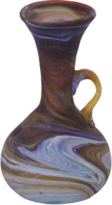 Mini Brown Glass Pitcher Jar Long Neck Phoenician Hebron-AD