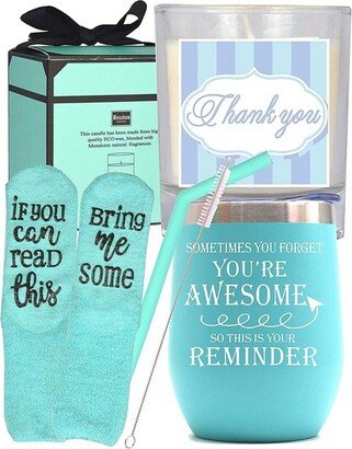 Meant2tobe 12 oz Inspirational Gifts for Women, Blue