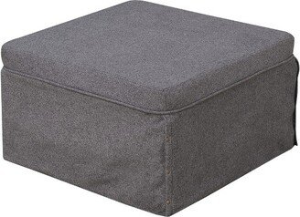 Designs4Comfort Folding Bed Ottoman Soft Gray Fabric - Breighton Home