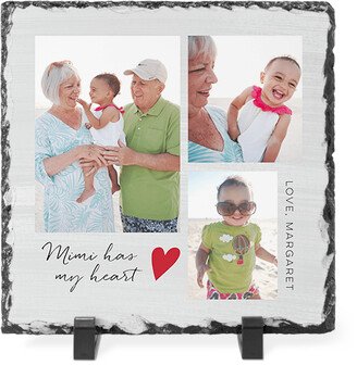 Slate Plaques: Heart Rustic Slate Plaque, 8X8, Gray