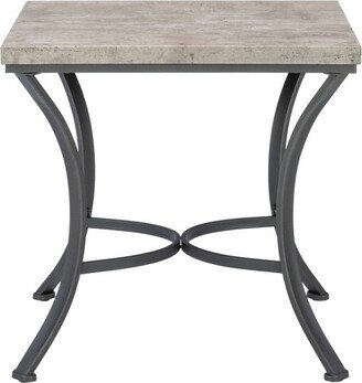 Talley Metal and Faux Concrete Top 3pc Coffee and Side Table Set Coal Finished - Powell