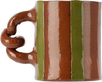 Harlie Brown Studio Brown & Green Stripe Delights Mug