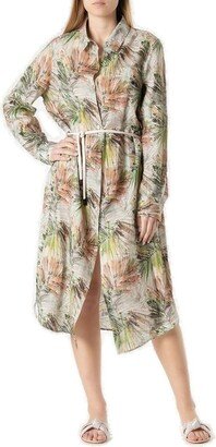 Jungle Printed Shirt Dress