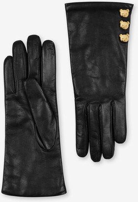 Teddy Studs Nappa Leather Gloves