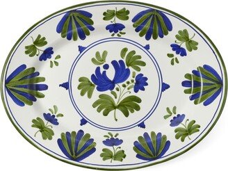 Cabana Blossom ceramic oval serving plate (28.5cm)