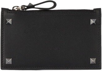 Rockstud zip cardholder