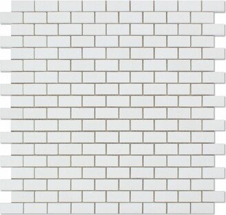 Thassos White Marble Polished Baby Brick Mosaic Tile