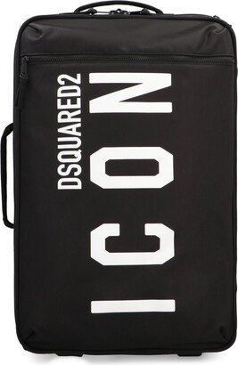 Logo Printed Zip-Up Suitcase-AB