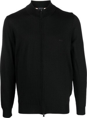 Logo-Print Zip-Front Jumper