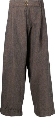 Cropped Wide-Leg Trousers-AI