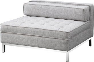 Aurelle Home Cara Modern Tufted Storage Ottoman with Bolsters