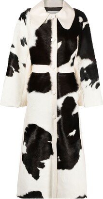 Madalynn cow-print coat