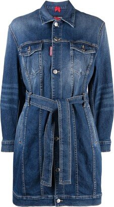 Long-Sleeve Denim Dress