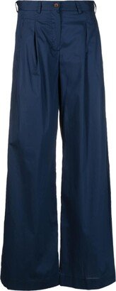 Pleat-Detail High-Waist Trousers-AA