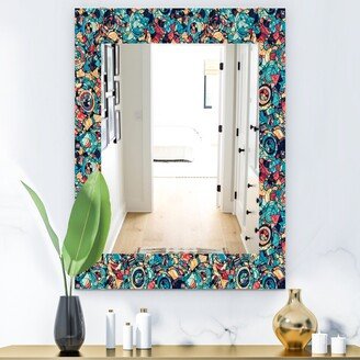 Designart 'Geometric Hand Drawn' Modern Mirror - Printed Wall Mirror