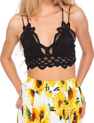 Anna-Kaci Floral Lace Bralette Crop Top