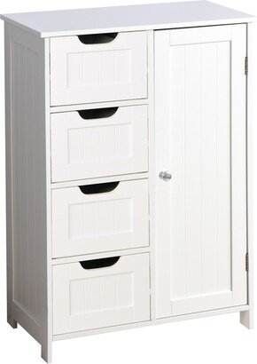 Simple Bathroom Floor Cabinet,with Adjustable Shelf and Drawers