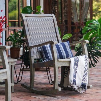 Cambridge Casual Clayton Mahogany/ PE Wicker Porch Rocking Chair