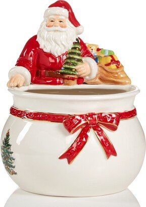 Christmas Tree Figural Santa Bowl