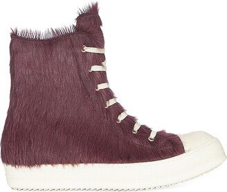 Calf Hair High-Top Sneakers