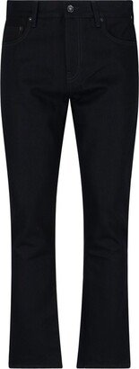 Logo Patch Straight Leg Jeans-AC