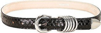 DEHANCHE Hollyhock Python Embossed Belt in Black