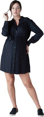 Women's Maternity Drapey Shirt Dress