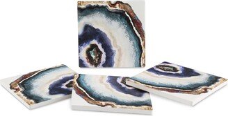 Agate Watercolor 4-Pc. Coaster Set