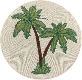 Palm bead-embellishment placemat (set of two)