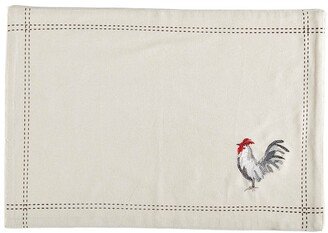 Tableau Rooster Embroidered Placemat Set, 4 Piece