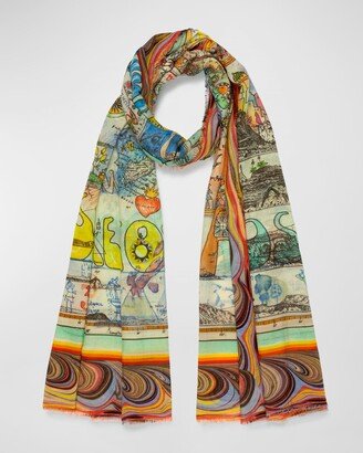 Amalfi Cashmere-Blend Scarf