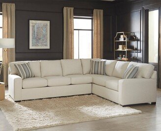 Kobe Cream Sectional Sofa Bed with Queen Gel Memory Foam Mattress