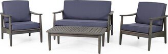 Willowbrook Outdoor Acacia Wood 4 Seater Chat Set