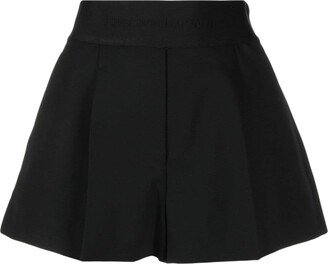 Pleated Wool Tailored Shorts