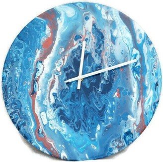 Sale Acrylic Pour Oversized Wall Clock, Hand Painted, Handmade Decor
