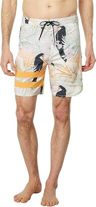 Phantom-Eco Block Party 18 Boardshorts (Barely Bone) Men's Swimwear