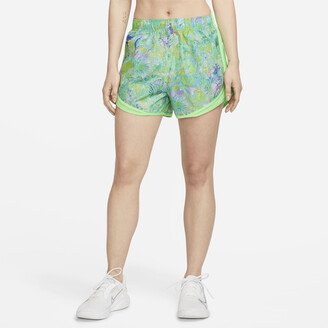 Women's Dri-FIT Tempo Printed Running Shorts in Green