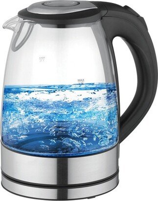 1.7 L Cordless Electric Glass and Stainless Steel Tea Kettle