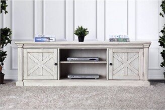 Vallie Cottage Wood 72-inch TV Stand in Antique White