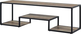 ACME Idella TV Stand in Rustic Oak & Black Finish