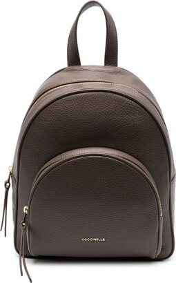 Gleen grained-leather backpack