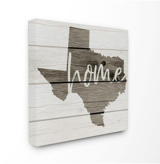 Texas Home Typography Map Canvas Wall Art, 24 x 24