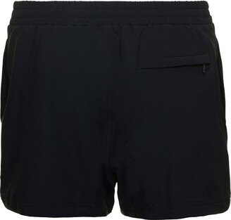 Swim Shorts With Medusa Head Buckle In Black Polyamide Man