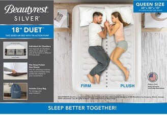 Silver Duet 18-inch Queen Air Mattress with 3 Adjustable Chambers