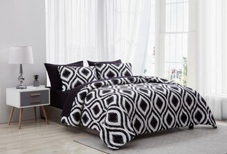 The Nesting Company Cypress 7 Piece Bed in a Bag Comforter Set Black & White