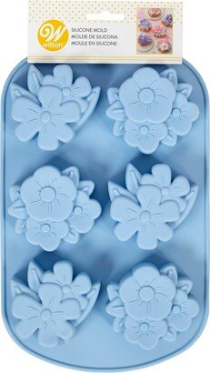 Silicone Mold, Floral Party, 6 Cavity