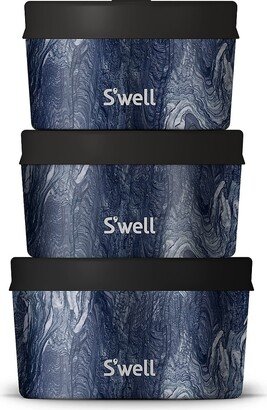 Elements 6-Piece Azurite Marble Food Canister Set