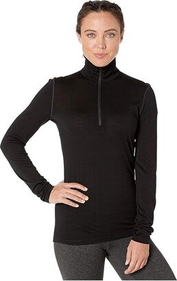 Oasis Long Sleeve Half Zip (Black 1) Women's Clothing