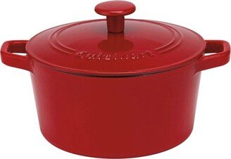 Chef's Classic 3qt Red Enameled Cast Iron Round Casserole with Cover - CI630-20CR