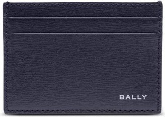 Logo-Stamp Leather Cardholder-AC